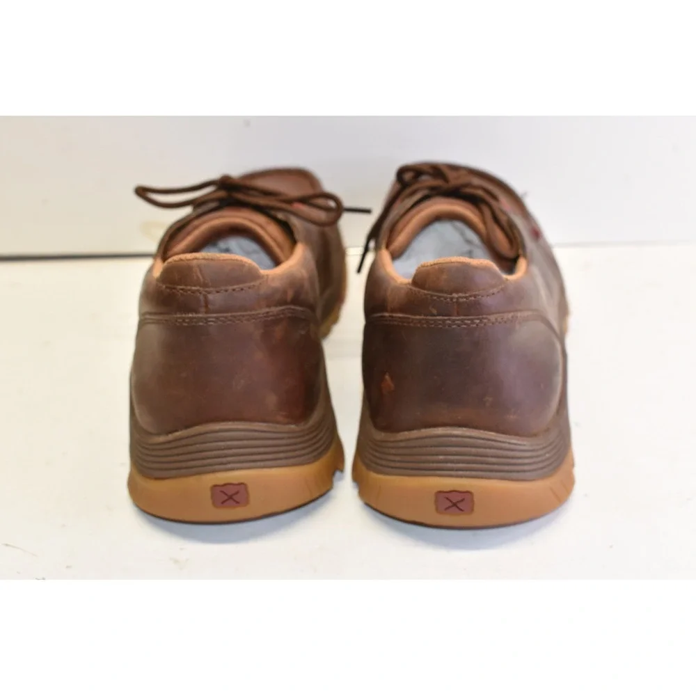 Twisted X Leather Driving Mocs Brown Men 10.5 Lug Soles Boat Shoes Casual NWOT